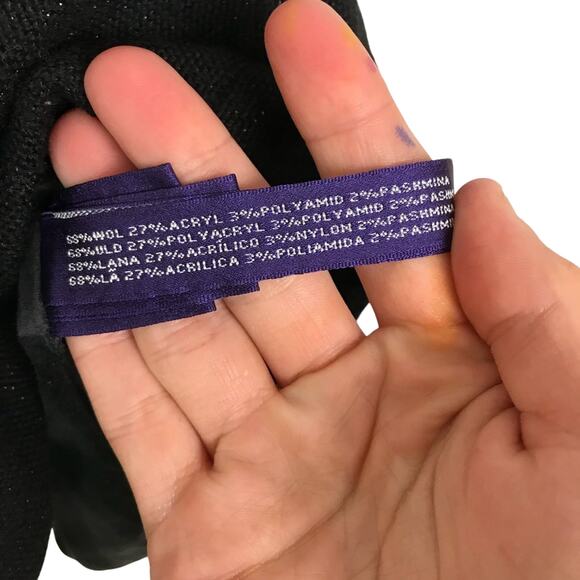 Ralph Lauren Collection Purple Label Black Wool Dress Sz 10 - Picture 5 of 8